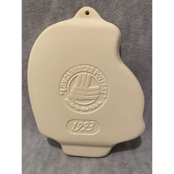 VTG Longaberger Pottery 1993 Christmas Cookie Mold‎ Peace Lion Lamb Angel - Picture 2 of 4